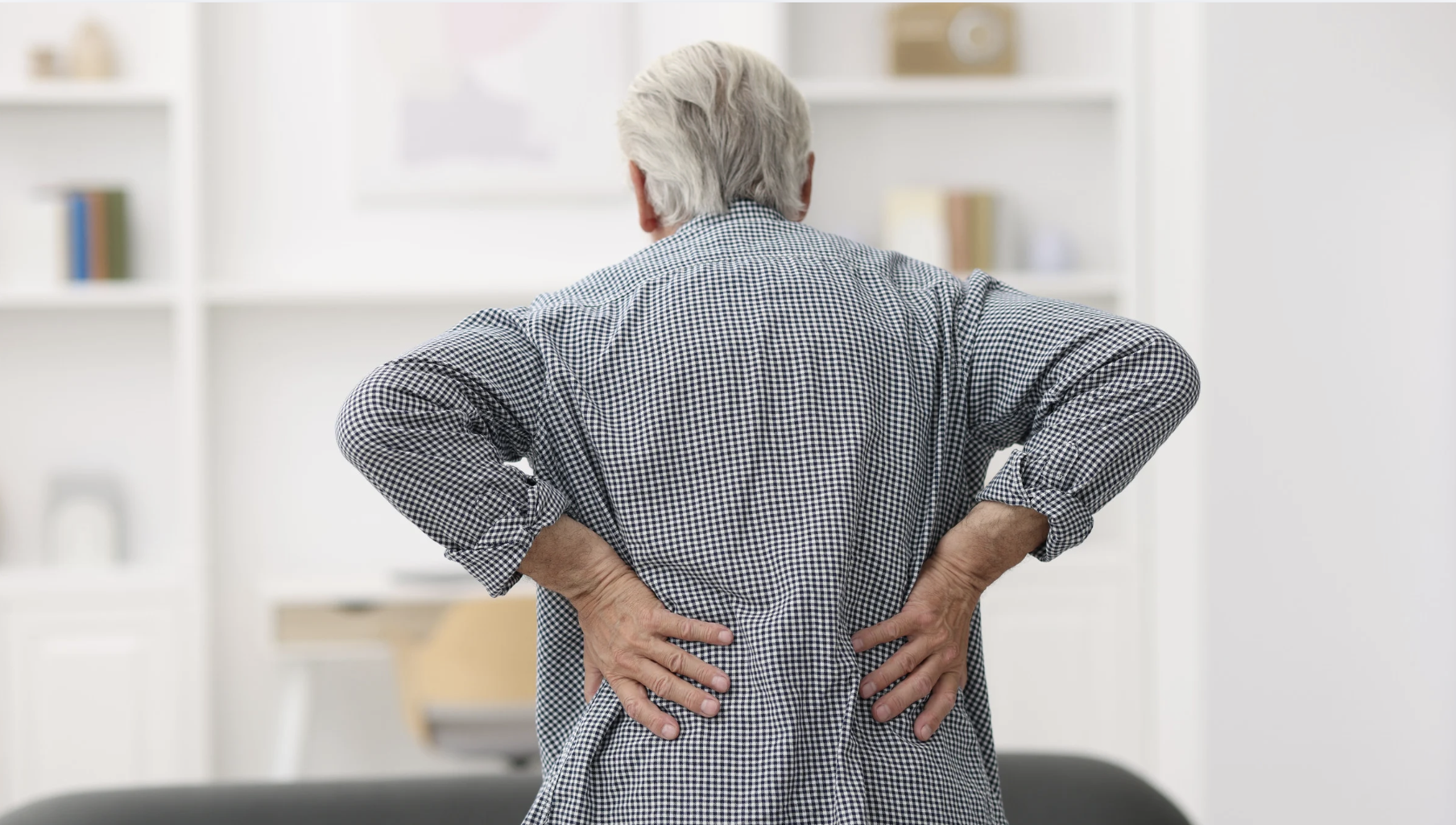 Old man with back pain