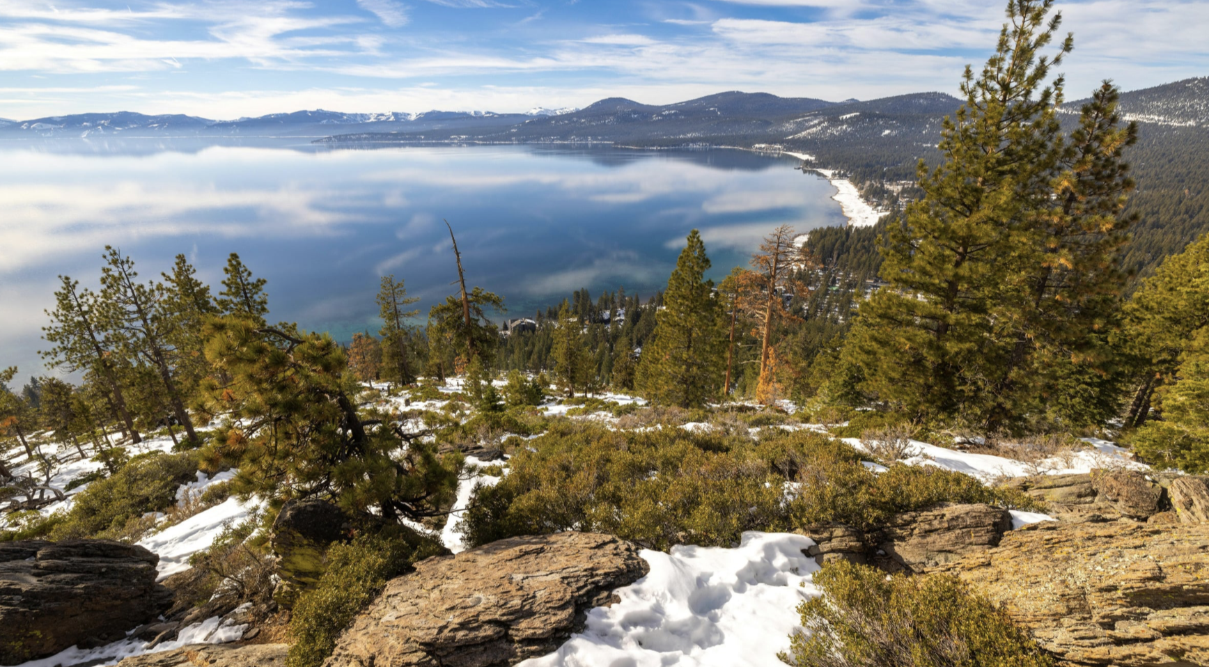 Hike at Lake Tahoe with lake view
