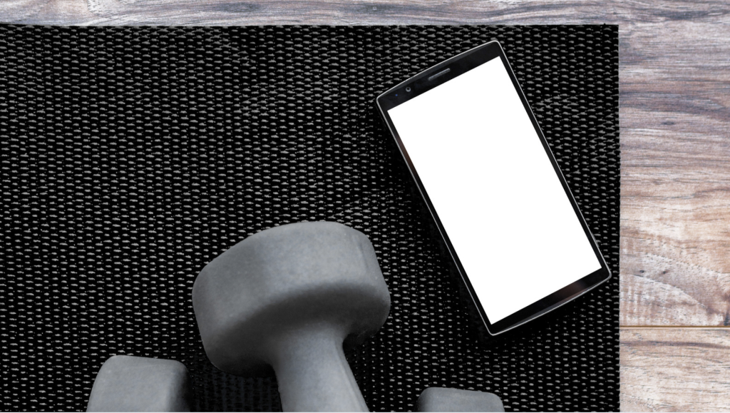 phone next to weights